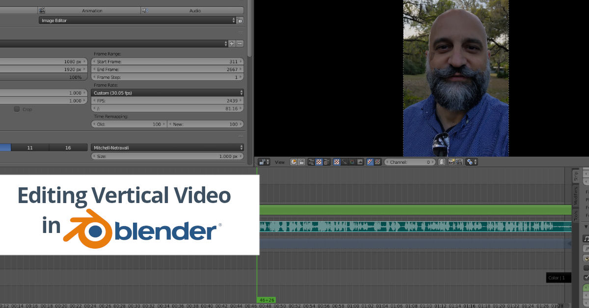 Editing Vertical Video in Blender